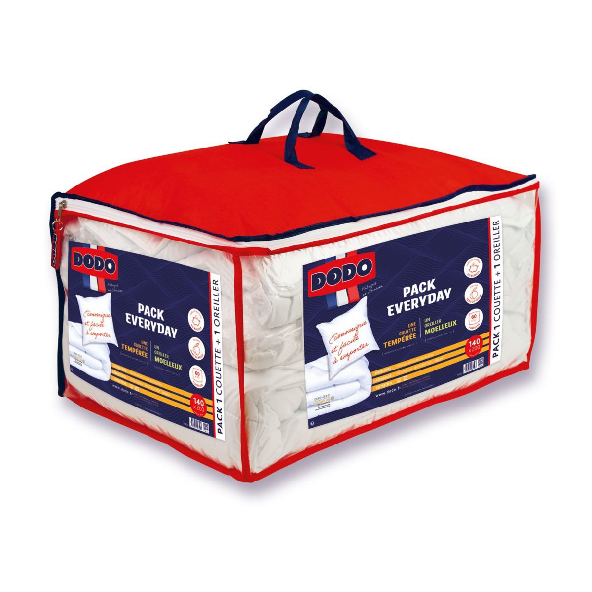 DODO Pack Couette + Oreiller(s) Éveryday 250 g/m²