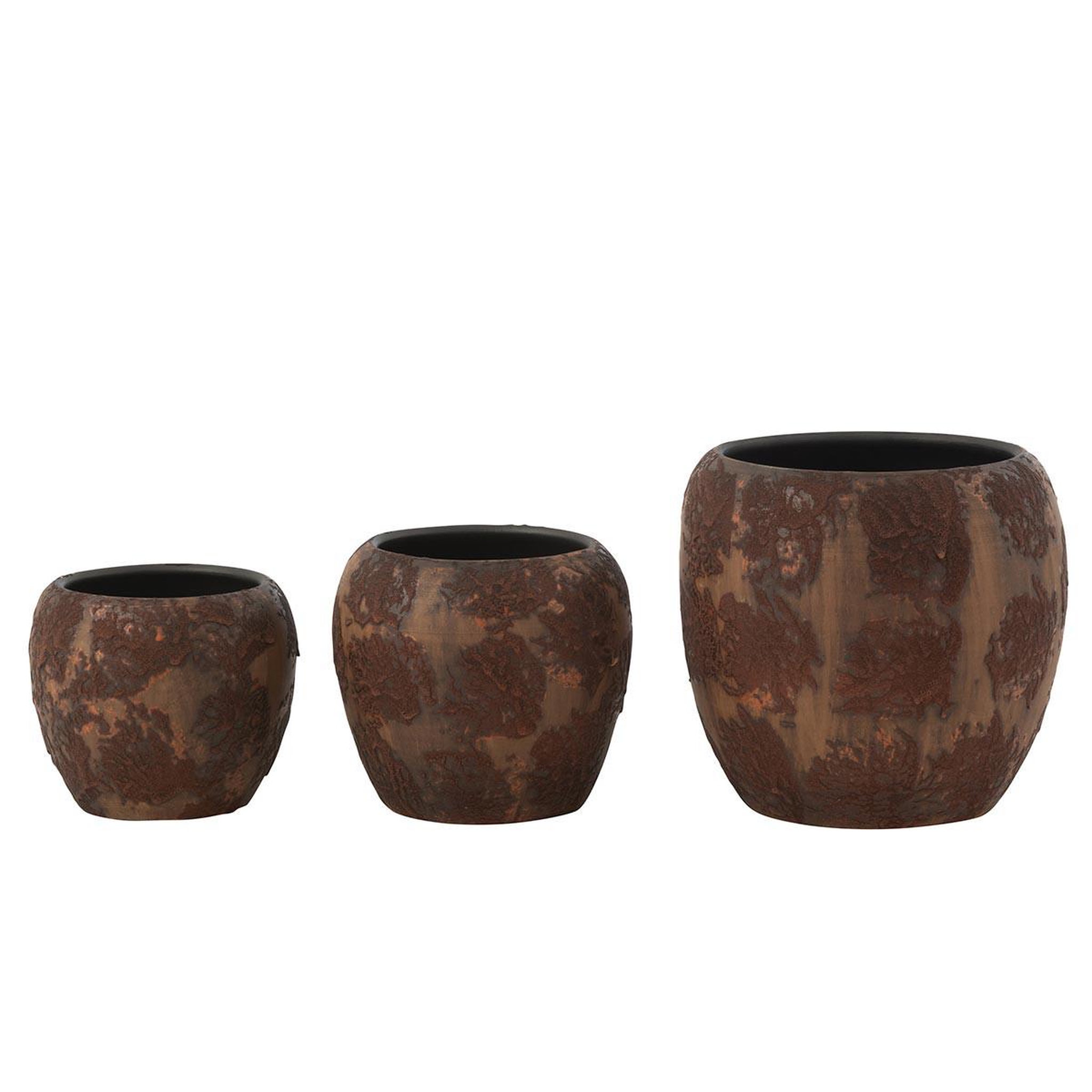 Voir la diapositive 3 : J-LINE Pot en terre cuite  amphore  24cm marron