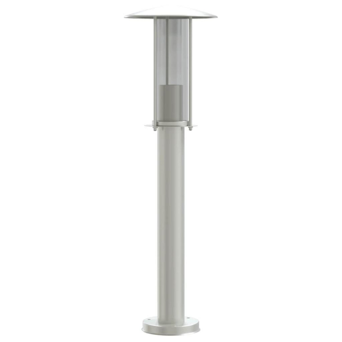 VIDAXL Lampadaires d'exterieur 3 pcs argente 60 cm acier inoxydable