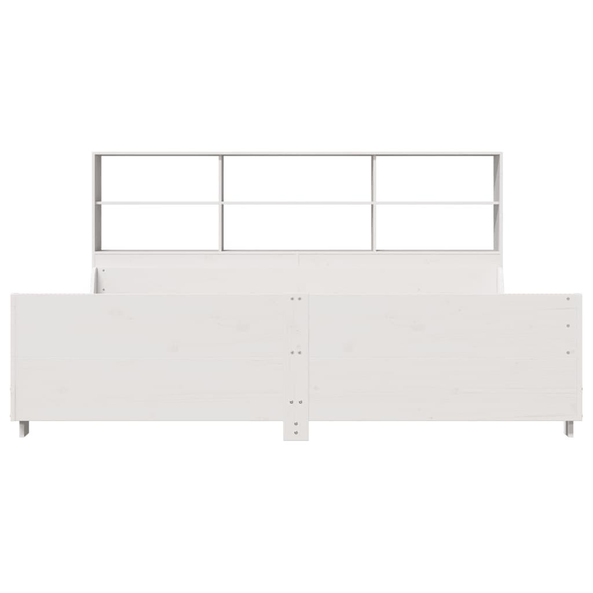 Voir la diapositive 4 : VIDAXL Lit bibliotheque sans matelas blanc 180x200 cm bois massif