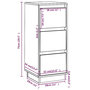 Voir la diapositive 6 : VIDAXL Buffet Blanc 32x34x75 cm Bois massif de pin