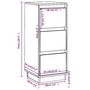 Voir la diapositive 6 : VIDAXL Buffet Blanc 32x34x75 cm Bois massif de pin