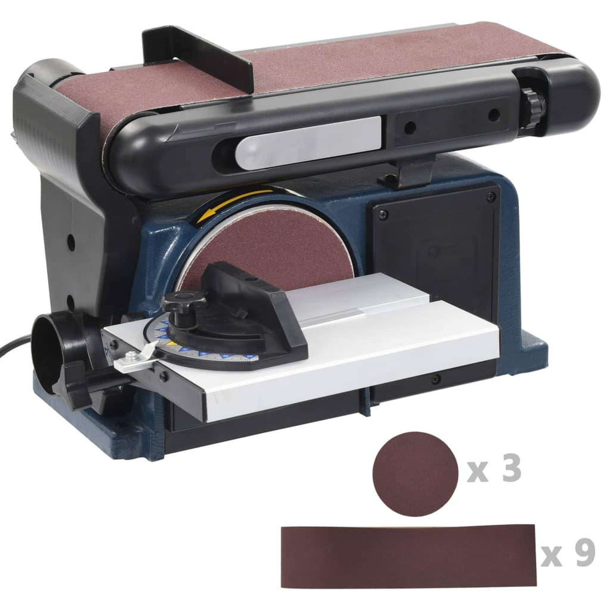 VIDAXL Ponceuse a disque et a bande electrique 370 W 150 mm