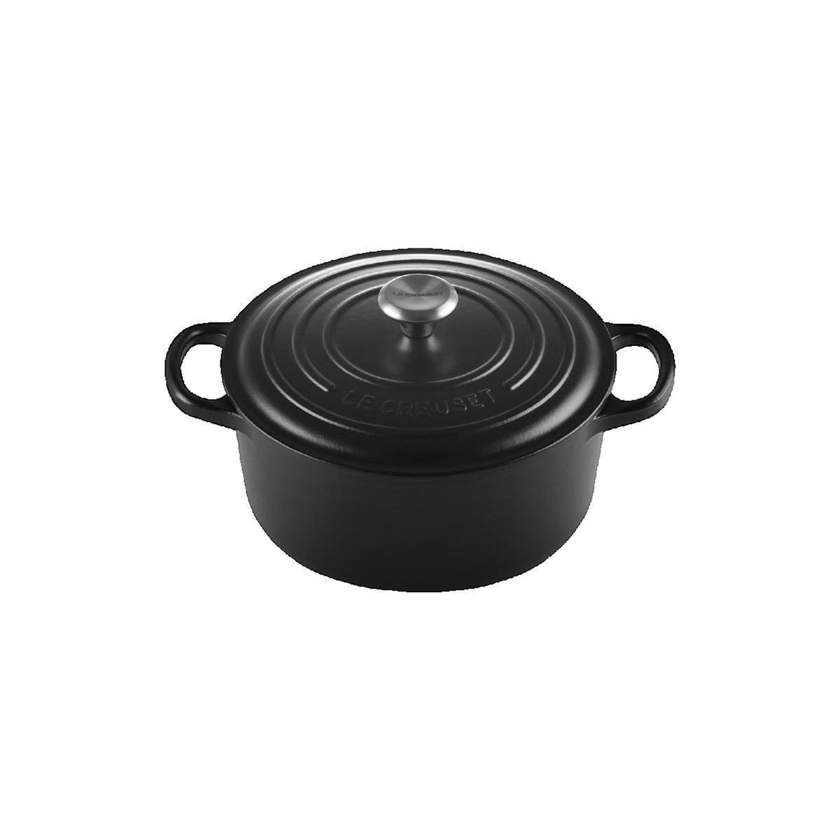 Le Creuset Cocotte en fonte émaillée Le Creuset Signature noir mat 22 cm