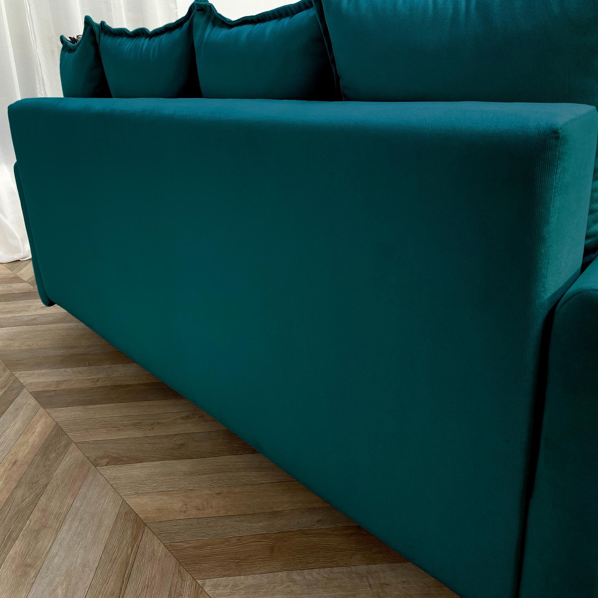 Voir la diapositive 6 : LISA DESIGN Apia - canapé 3 places - convertible avec coffre - en velours