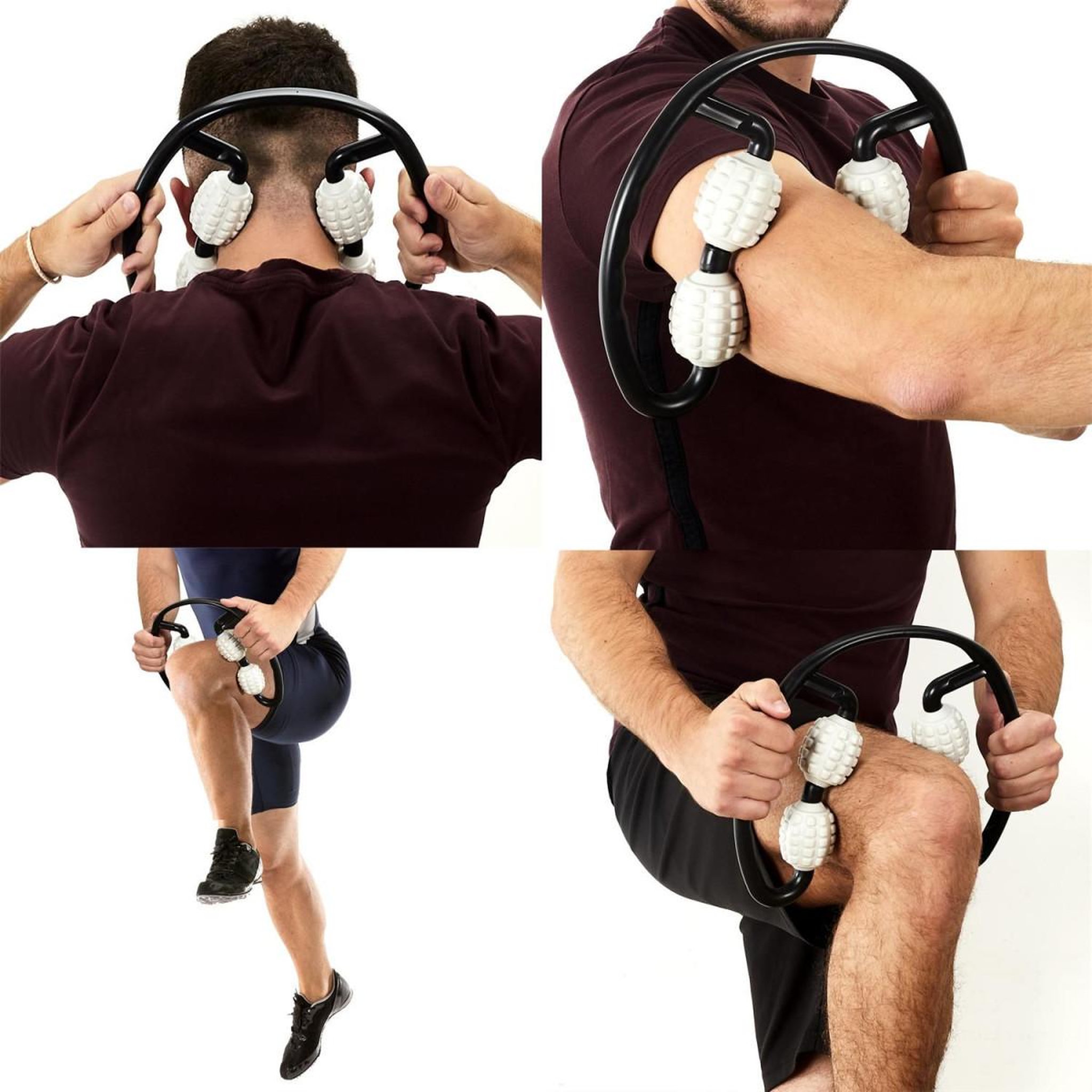 Voir la diapositive 4 : SENSLY Rouleau de massage  multifonction  25cm gris