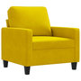 Voir la diapositive 2 : VIDAXL Fauteuil Jaune 60 cm Velours