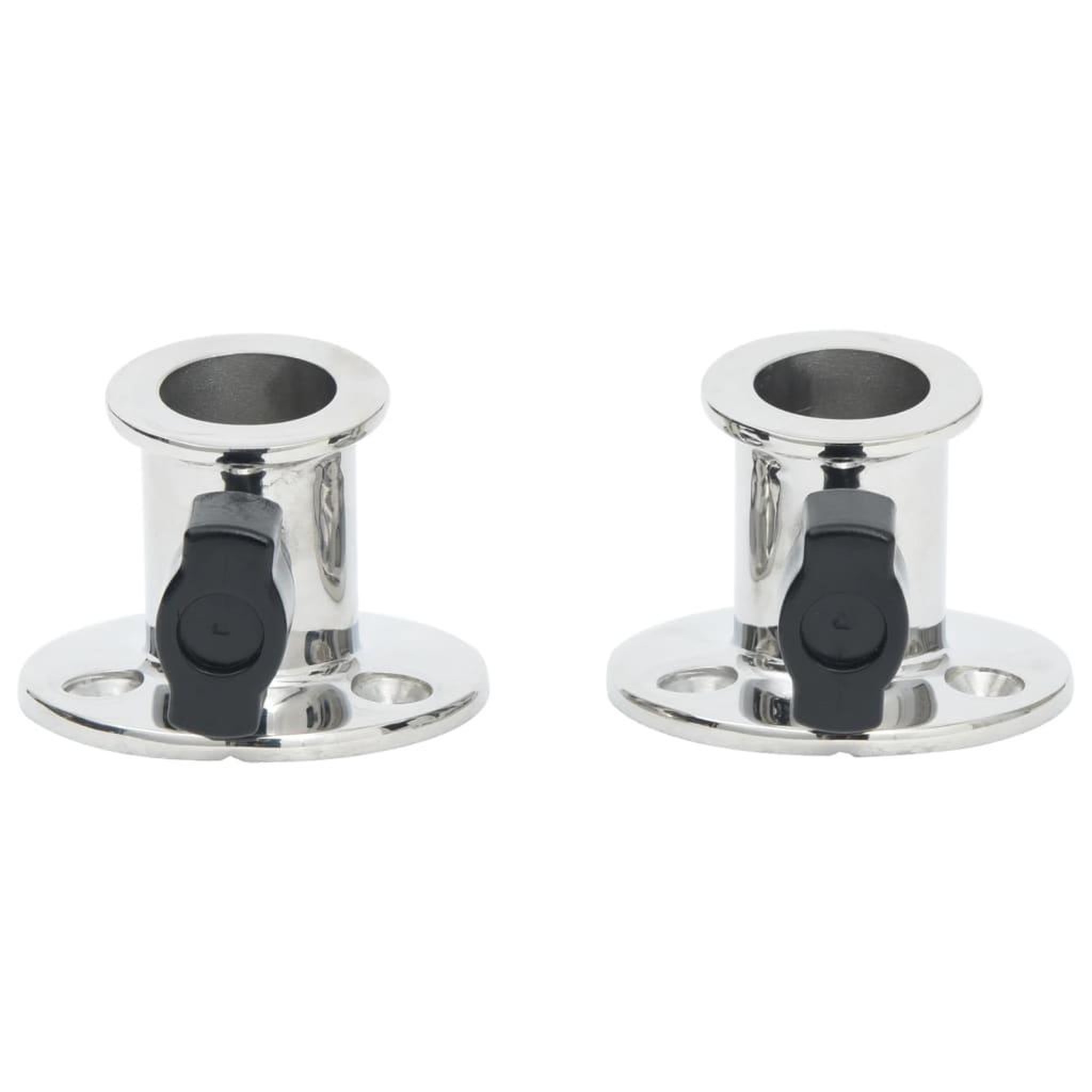 Voir la diapositive 3 : VIDAXL Base ronde de bimini pour tube de 26 mm 2 pcs inox