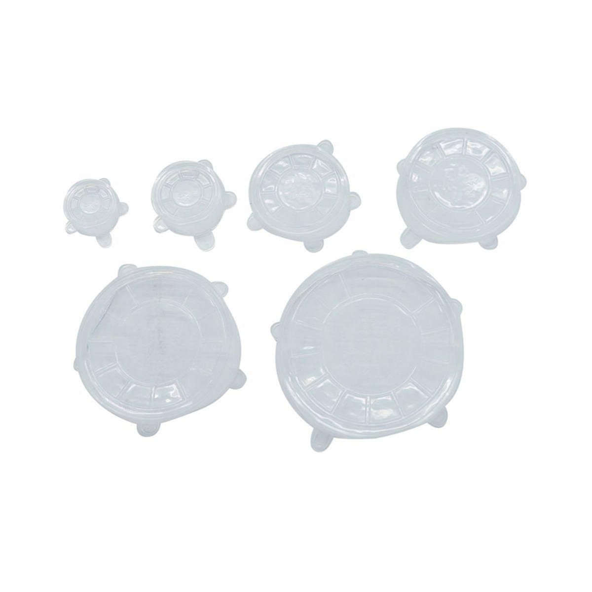 Fackelmann Lot de 6 couvercles de conservation en silicone étirable de 6 à 20 cm Fackelmann Basic
