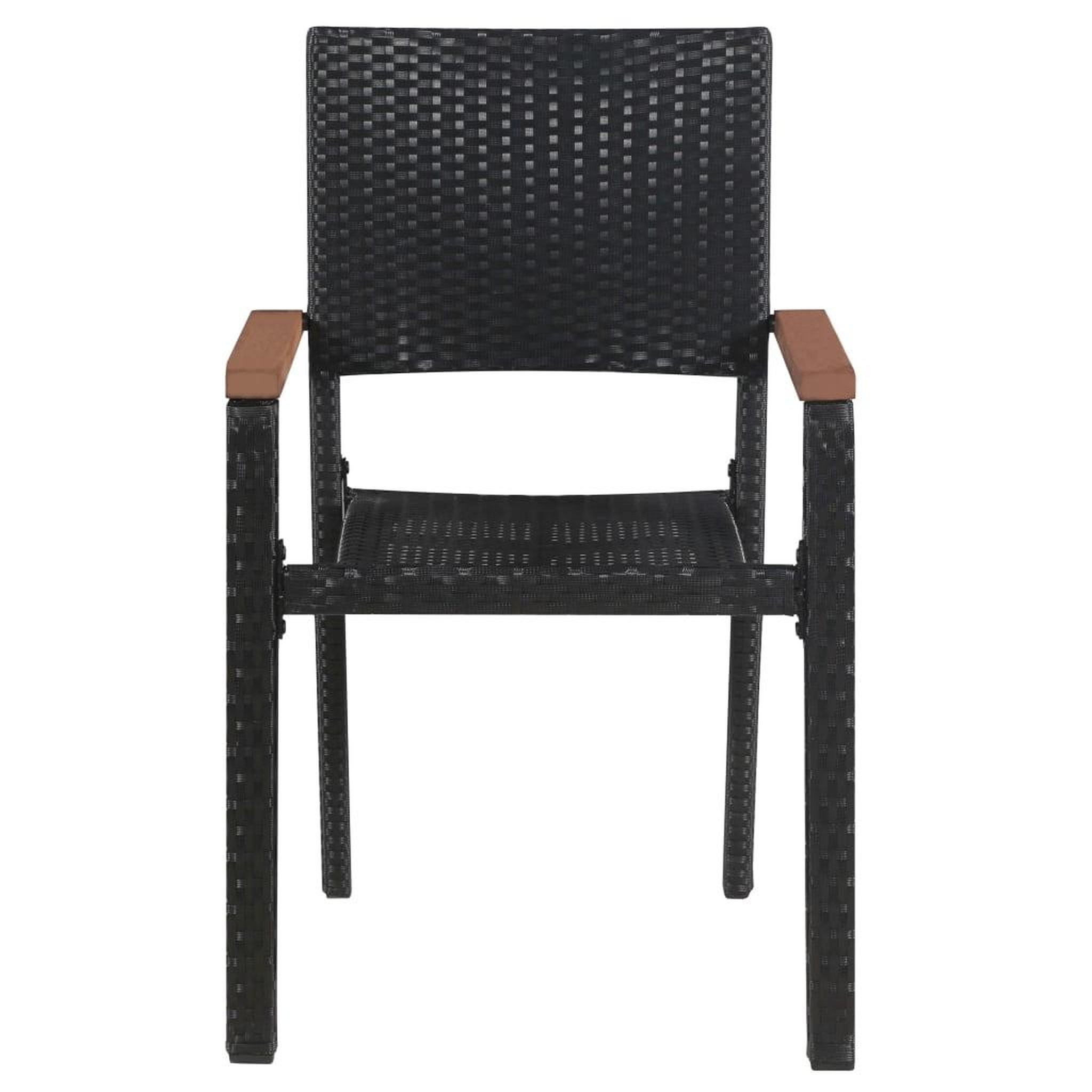 Voir la diapositive 4 : VIDAXL Ensemble a manger de jardin 3 pcs Noir