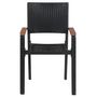 Voir la diapositive 4 : VIDAXL Ensemble a manger de jardin 3 pcs Noir