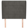 Voir la diapositive 3 : VIDAXL Tete de lit avec oreilles Gris fonce 83x23x118/128 cm Velours