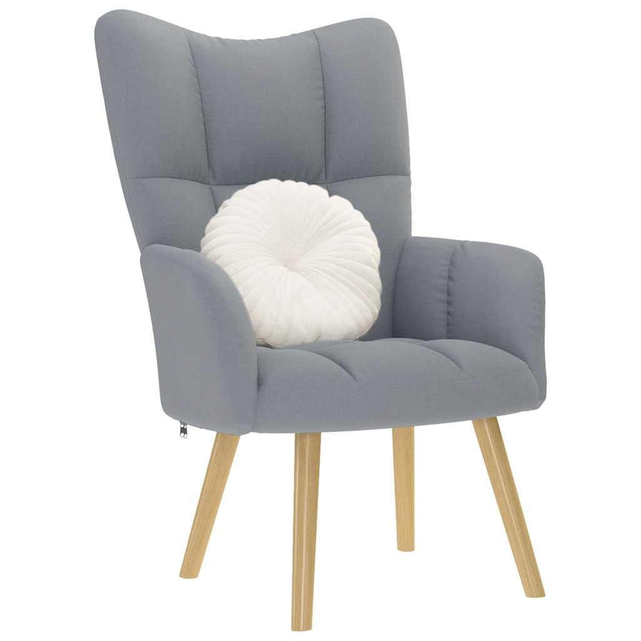 VIDAXL Chaise de relaxation Gris clair Tissu