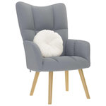 VIDAXL Chaise de relaxation Gris clair Tissu