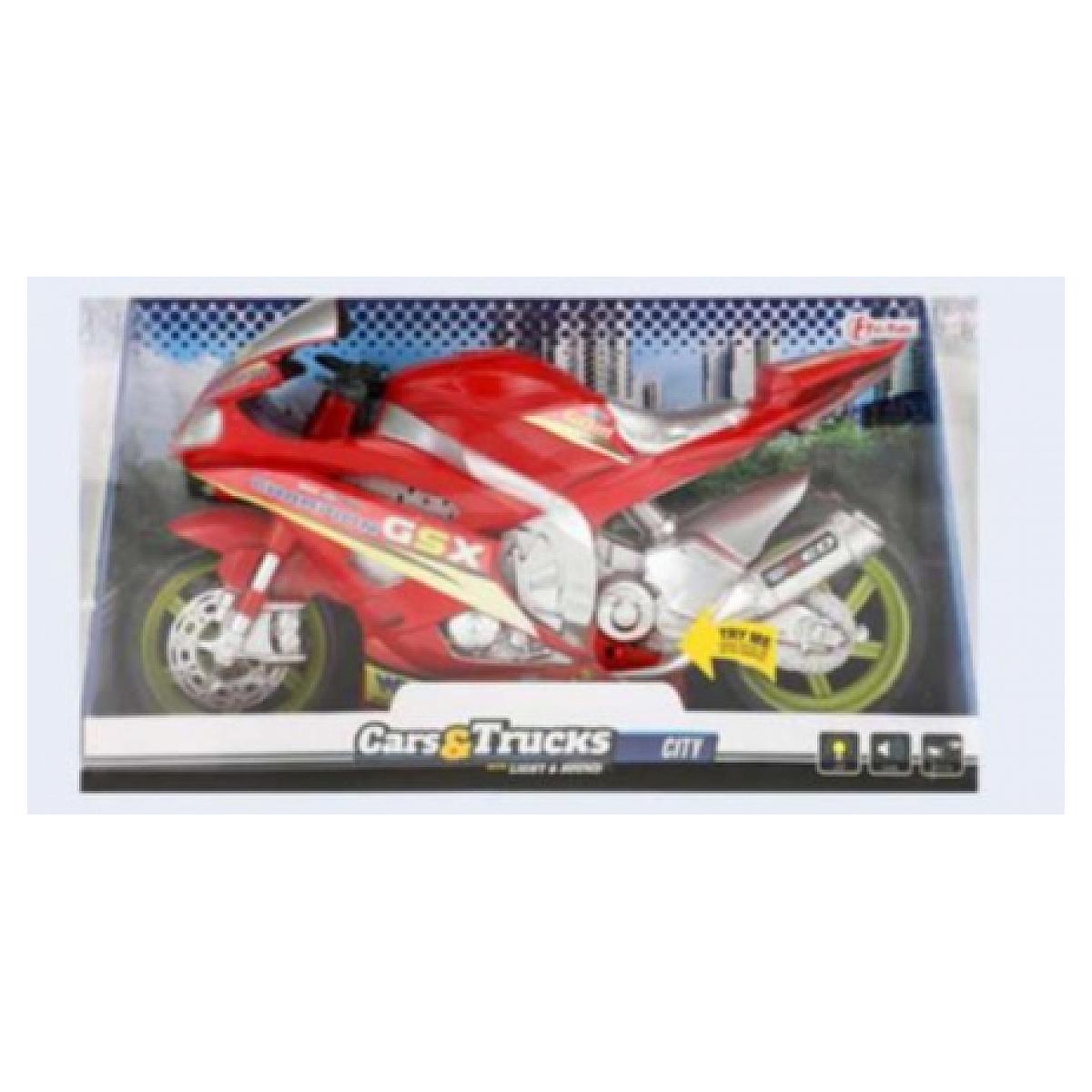 Toi Toys Moto de course friction 30 cm asst