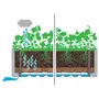 VIDAXL Lit sureleve de jardin avec systeme d'arrosage Gris 43x43x33 cm