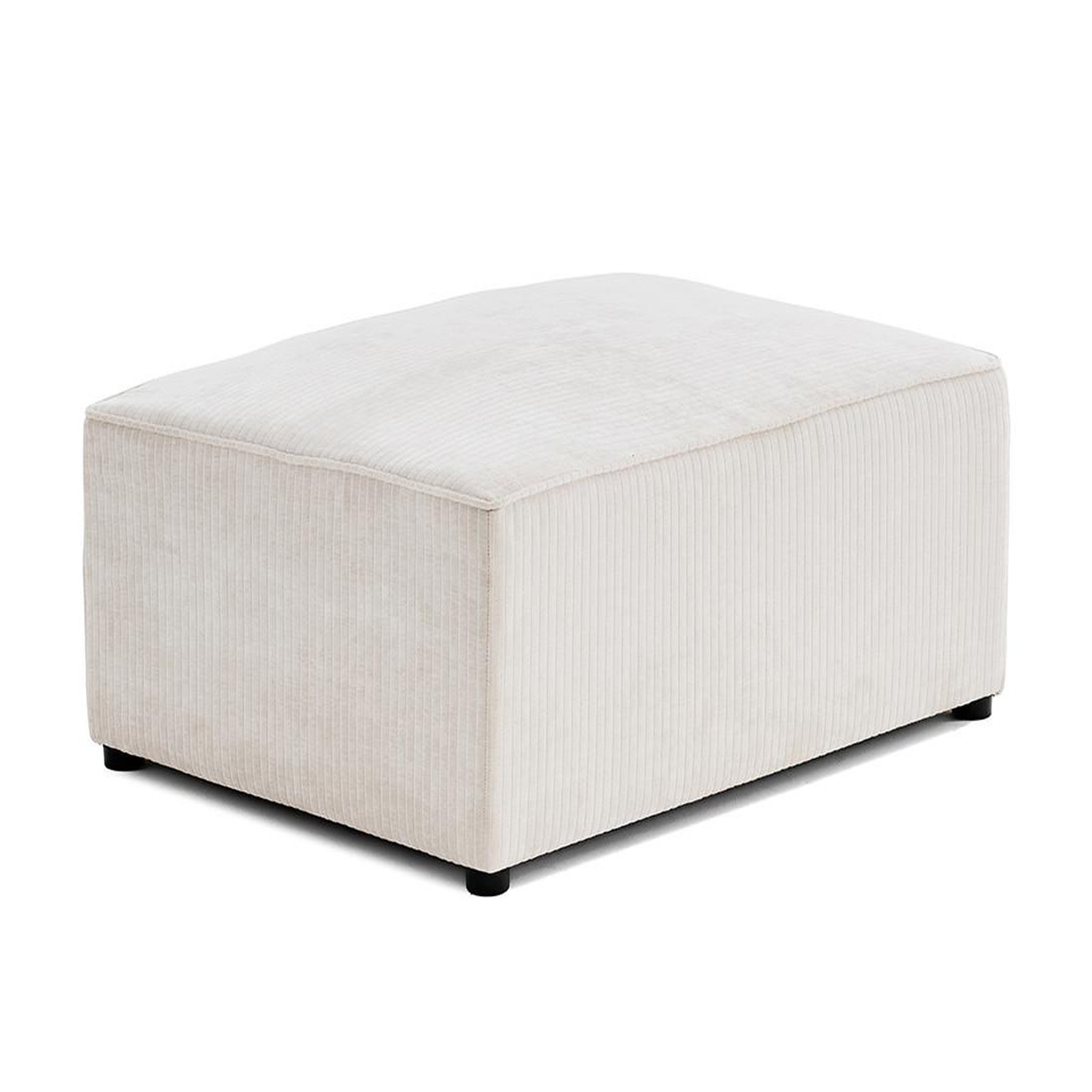 Voir la diapositive 3 : BEST MOBILIER Topaze - pouf - en velours côtelé plat