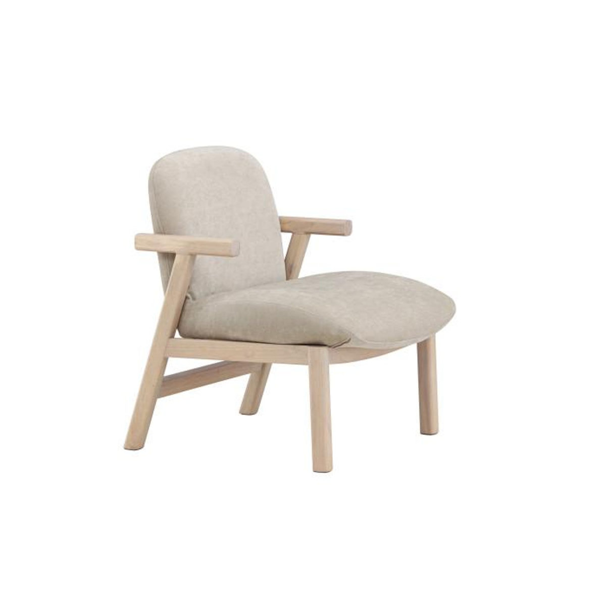 Paris Prix Fauteuil Design en Bois  Rile  77cm Beige