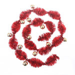 ATMOSPHERA Guirlande de noël Pompon - 12 boules. Coloris disponibles : Gris