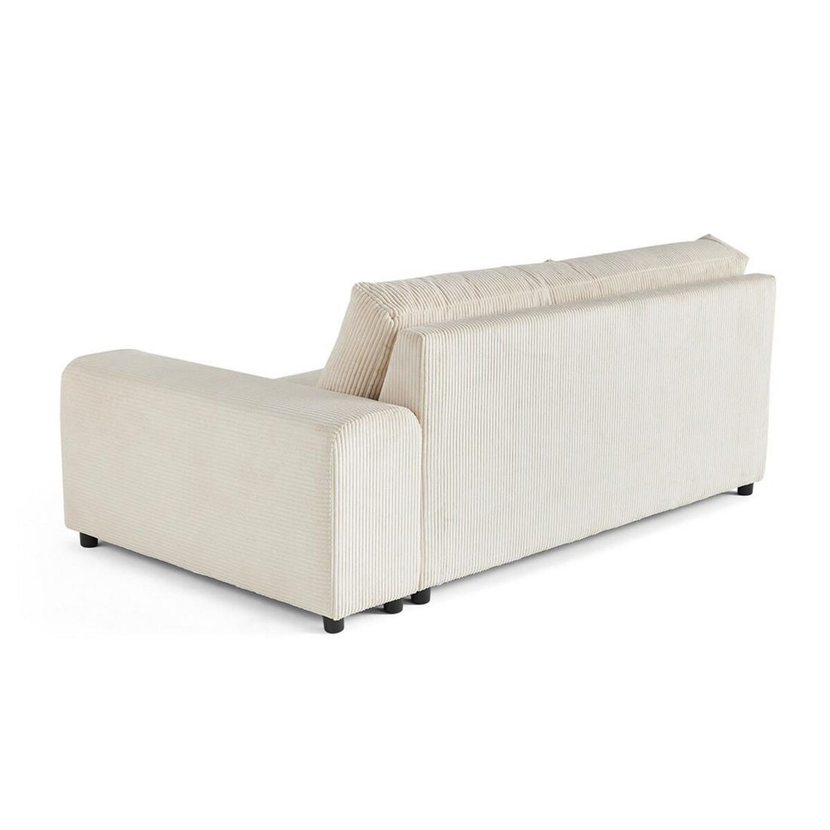 LISA DESIGN Garance - module d'assise 3 places avec accoudoir droit - en velours côtelé