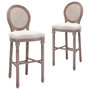 Voir la diapositive 1 : VIDAXL Tabourets de bar lot de 2 blanc lin