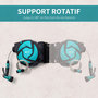 Voir la diapositive 5 : OUTSUNNY Dévidoir mural enrouleur automatique pivotant 180° tuyau 10 + 1 m avec lance arrosage support mural intégré turquoise noir