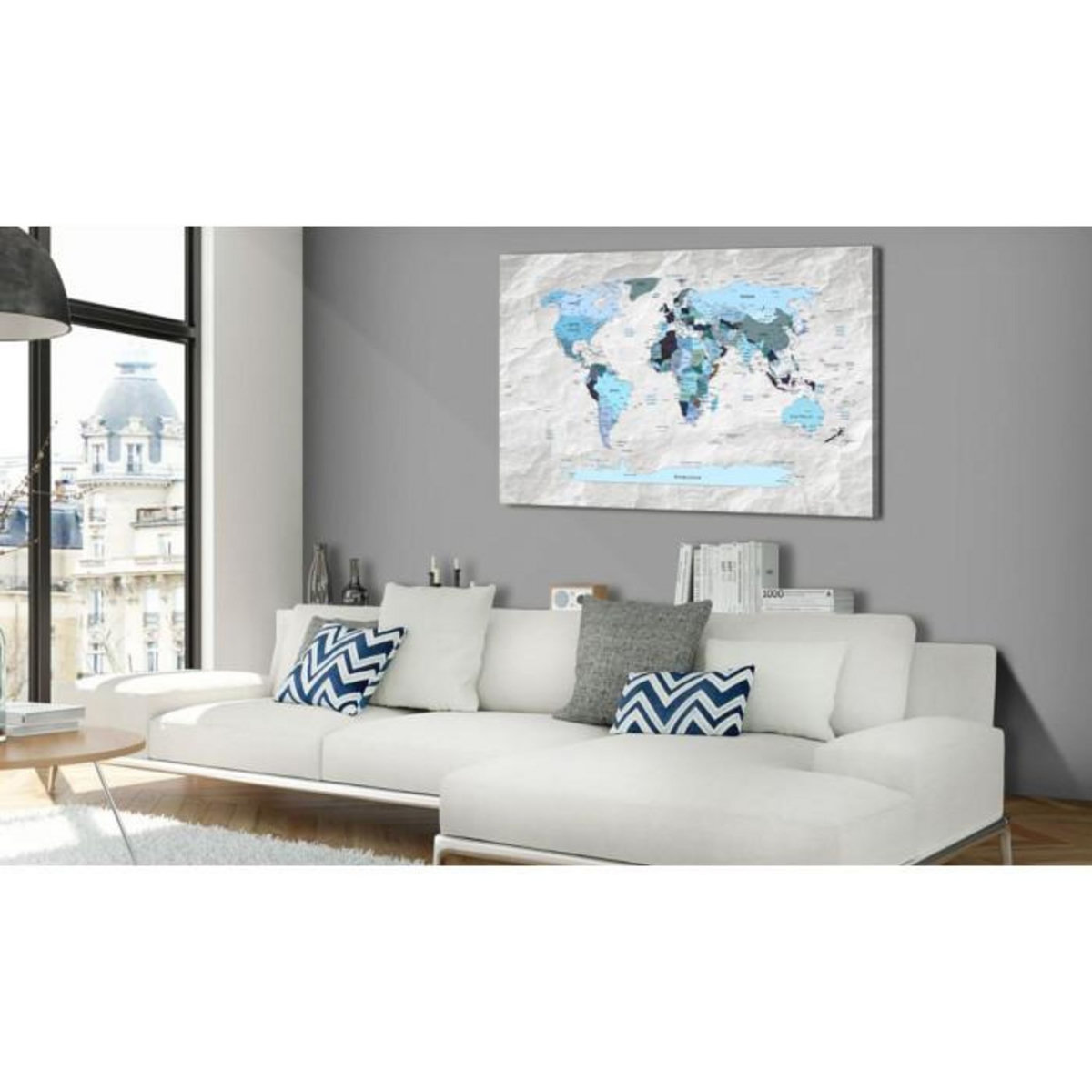 Paris Prix Tableau Imprimé  World Map : Blue Pilgrimages