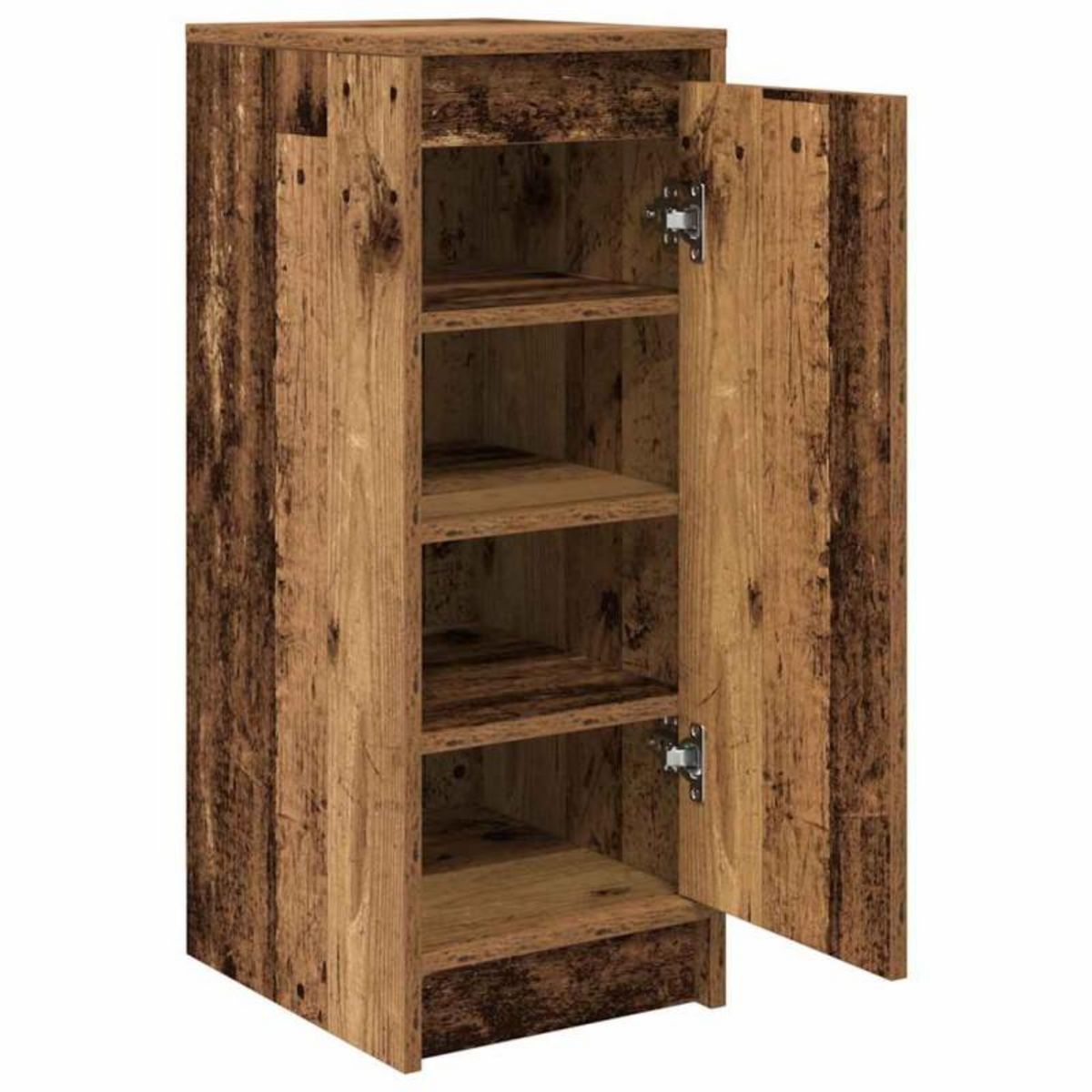 VIDAXL Armoire à chaussures vieux bois 29,5x34x76 cm bois ingénierie