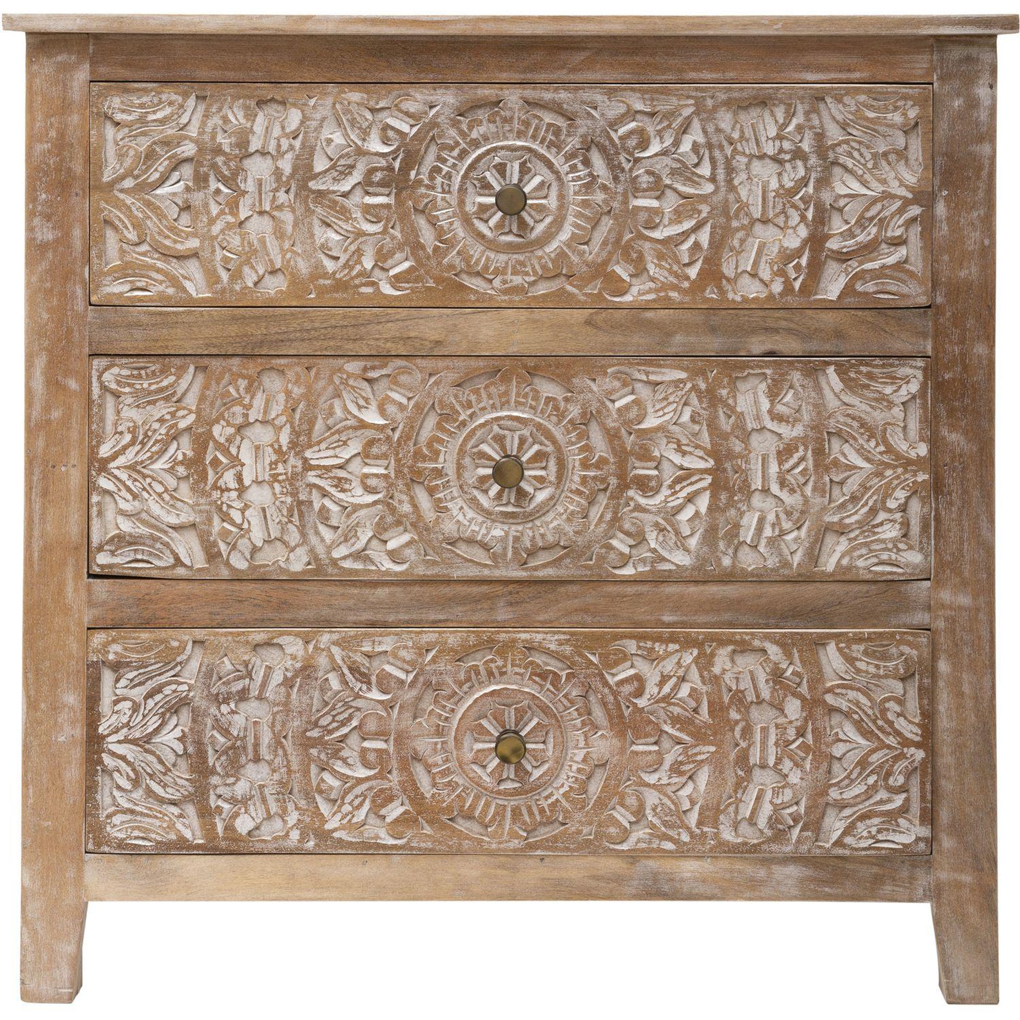 Voir la diapositive 3 : ATMOSPHERA Commode Shirel 3 tiroirs - Bois
