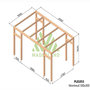 Voir la diapositive 3 : JARDIDECO Pergola en bois lamellé-collé Montreuil 500 x 300 cm - Maderland