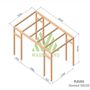 Voir la diapositive 3 : JARDIDECO Pergola en bois lamellé-collé Montreuil 500 x 300 cm - Maderland