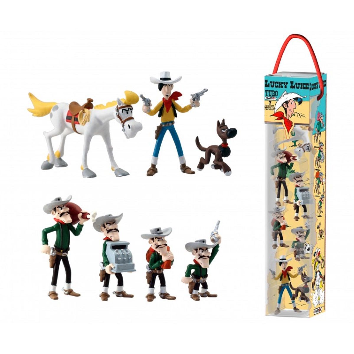 PLASTOY Tubo Lucky Luke 7 figurines