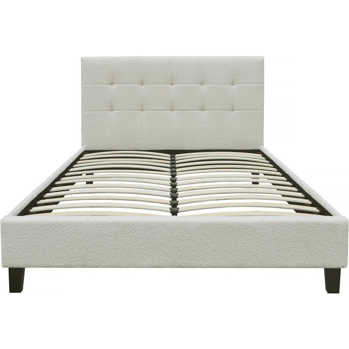 Habitat et Jardin Lit tissu bouclette  Julia  140x190cm - Crème