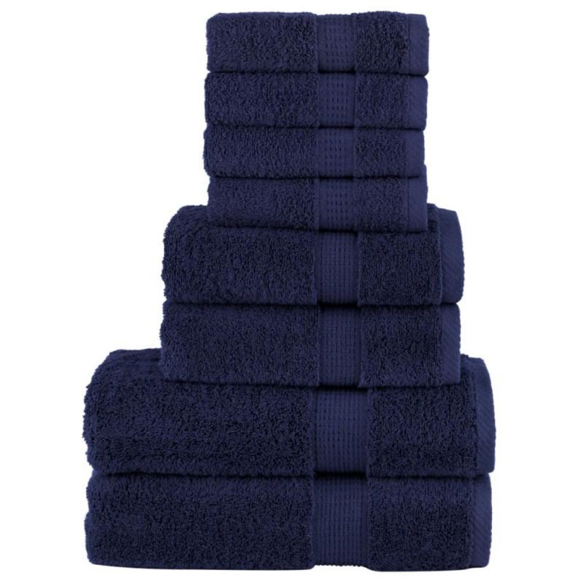 VIDAXL Ensemble de serviettes de qualité supérieure SOLUND 8 pcs