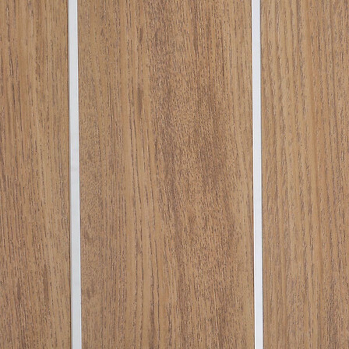 HESPERIDE Table de jardin fixe en aluminium effet bois 4 places EVASION