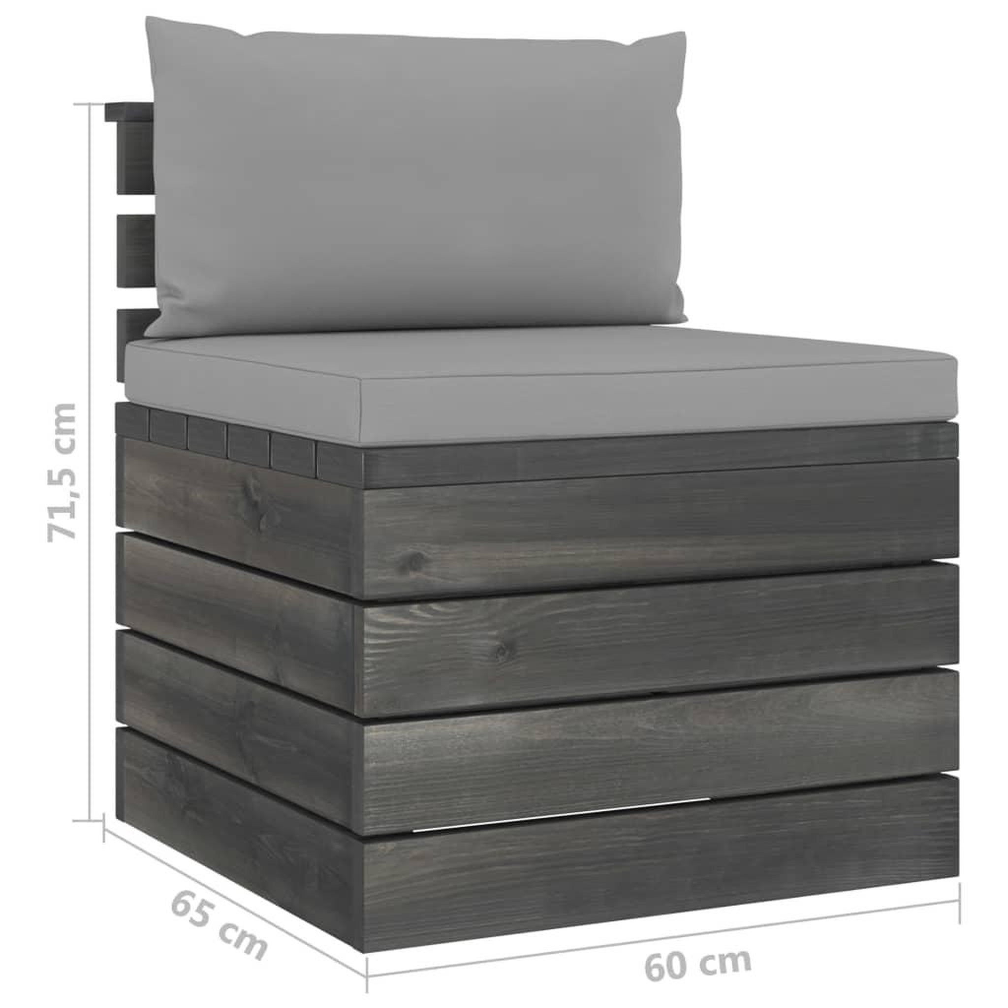 Voir la diapositive 6 : VIDAXL Salon palette de jardin 6 pcs avec coussins Bois de pin massif