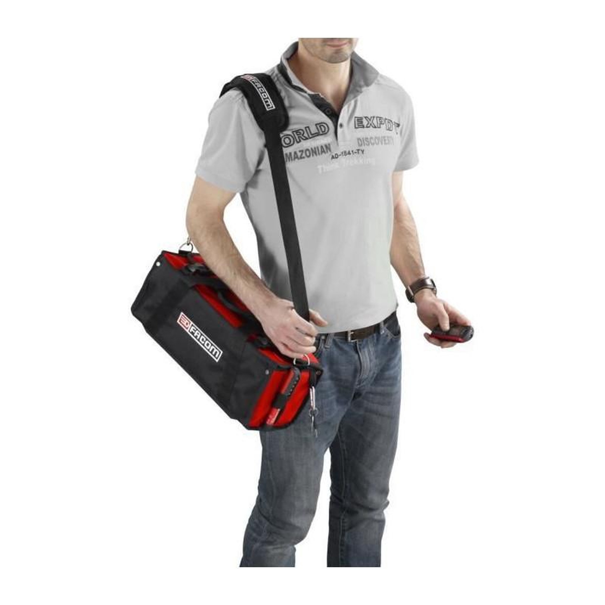 Voir la diapositive 5 : FACOM FACOM - Sac textile 1ere intervention - BS.SMBPB - Sacoche textile tres resistante, Sangle ajustable, Charge max : 5kg