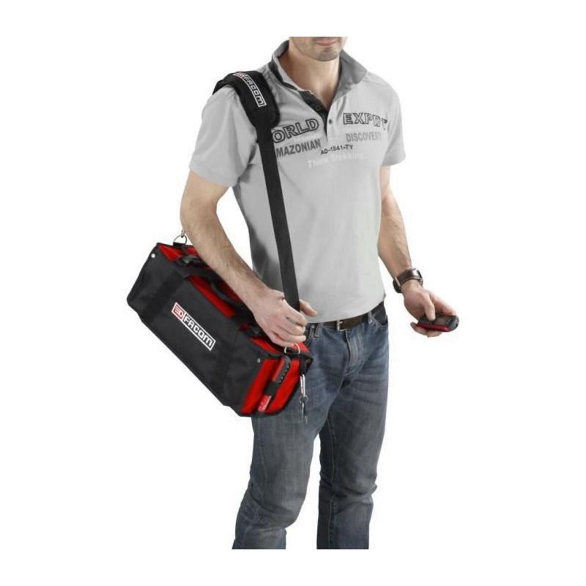 FACOM FACOM - Sac textile 1ere intervention - BS.SMBPB - Sacoche textile tres resistante, Sangle ajustable, Charge max : 5kg