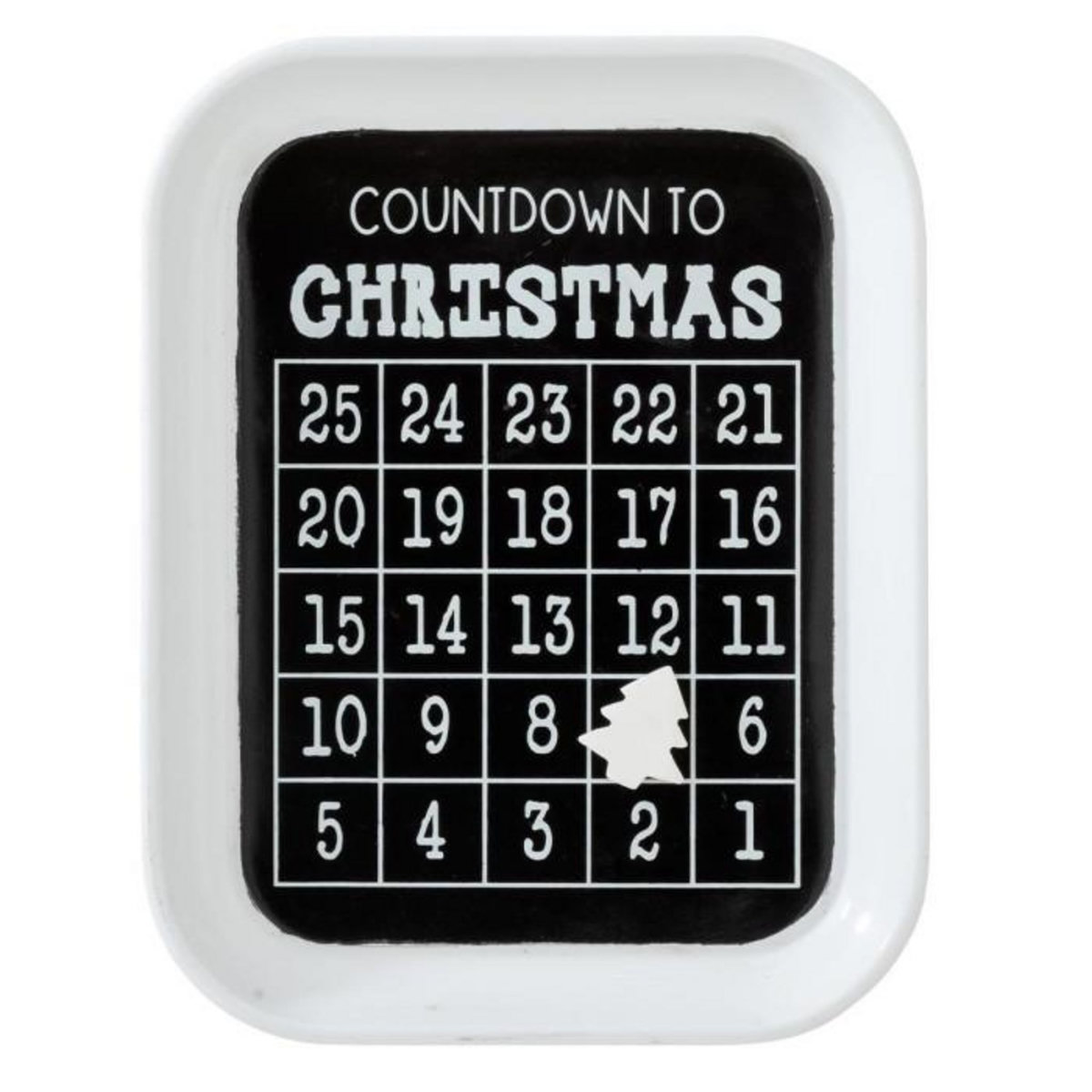 Paris Prix Calendrier de Noël  Décembre  41cm Blanc & Noir