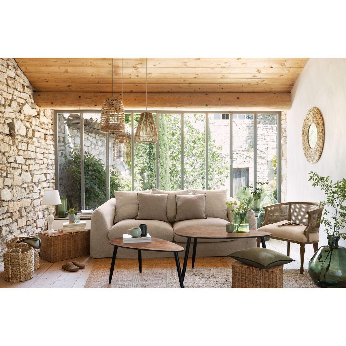 ATMOSPHERA Canapé Emile - 3 places - Beige