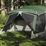 VIDAXL Tente de camping avec porche 4 personnes vert impermeable