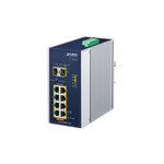 Planet Commutateur Ethernet PLANET IP30 8 ports RJ-45 et 2 ports SFP PoE
