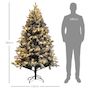 Voir la diapositive 3 : HOMCOM Sapin de Noël artificiel LED enneigé H. 180 cm - 200 LEDs blanc chaud, 793 branches - vert blanc