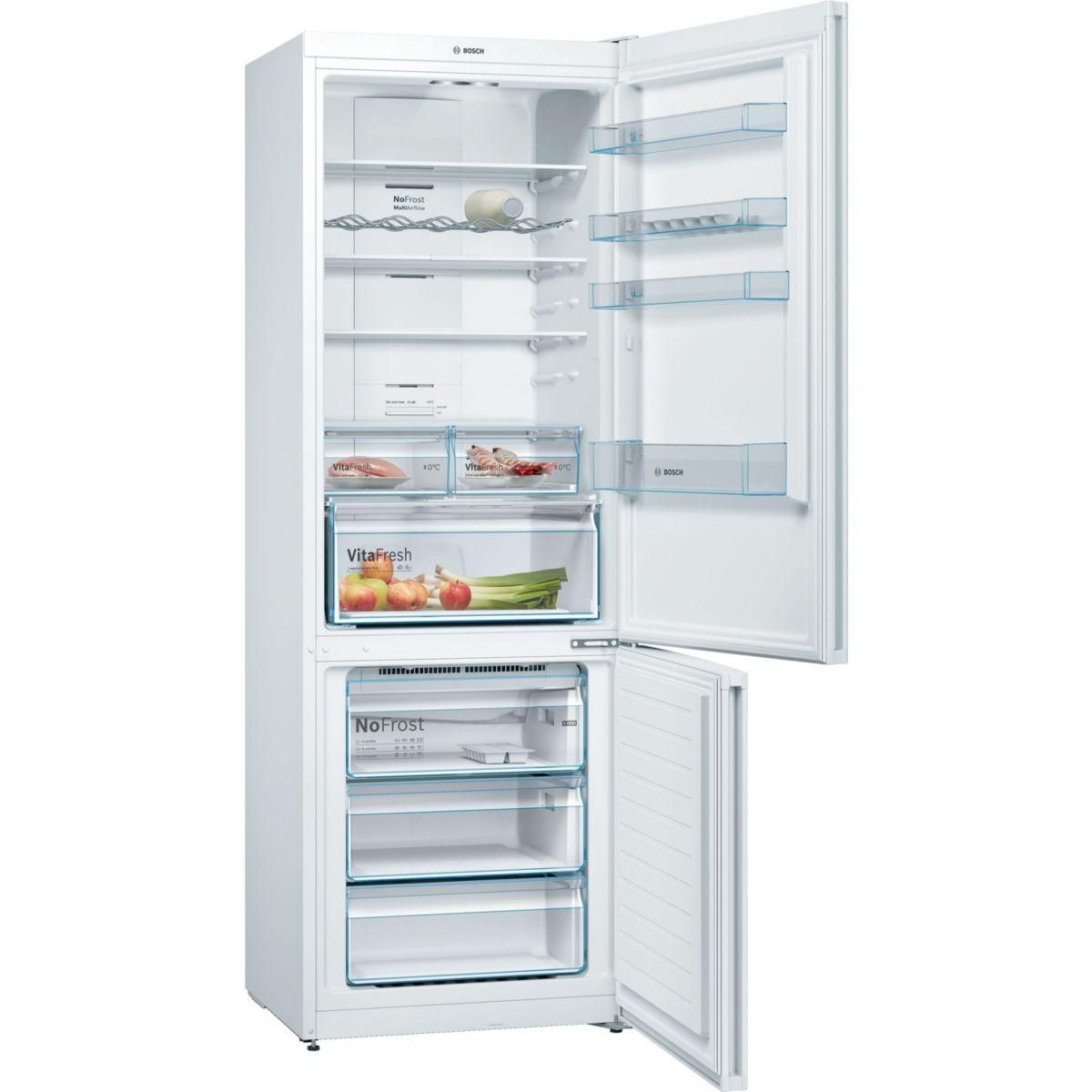 BOSCH Réfrigérateur combiné KGN49XWEA Série 4 VitaFresh