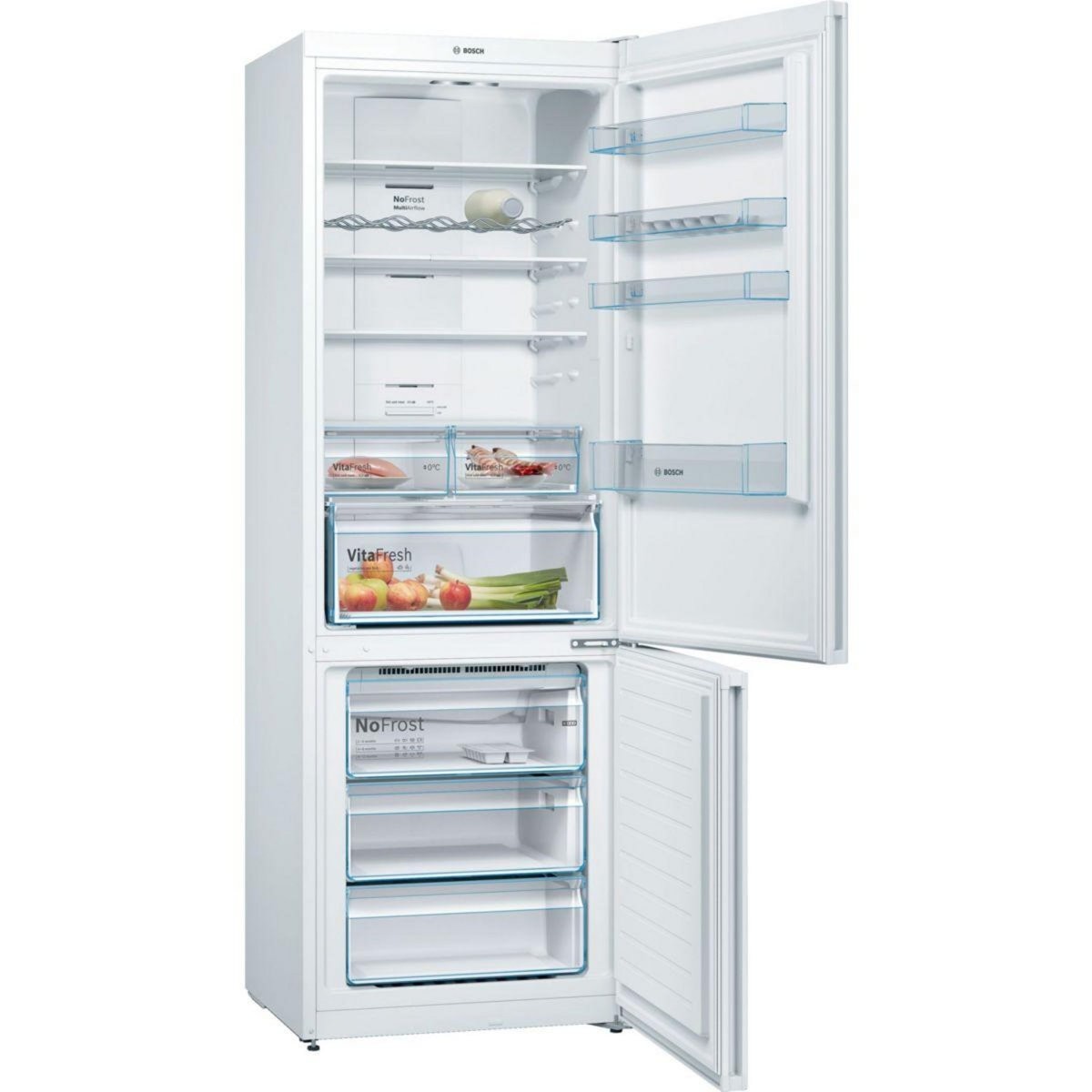 BOSCH Réfrigérateur combiné KGN49XWEA Série 4 VitaFresh