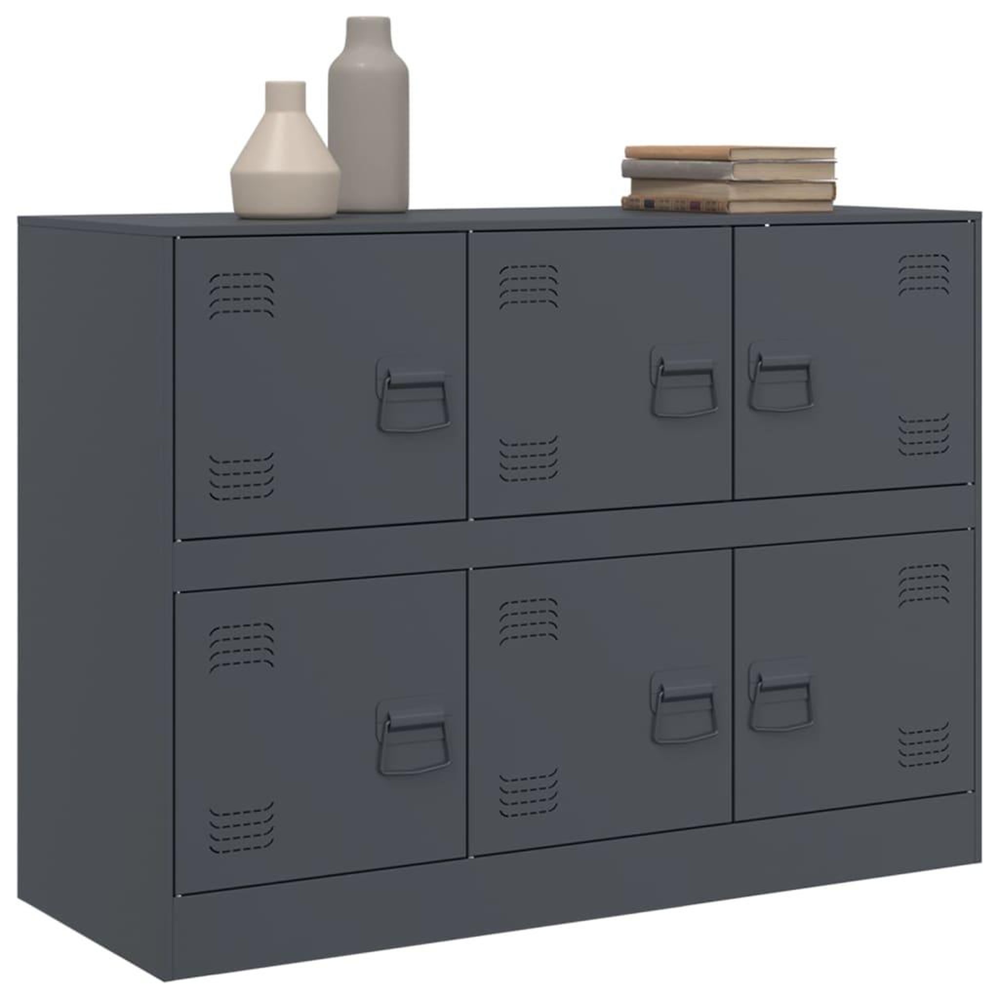 Voir la diapositive 4 : VIDAXL Buffet anthracite 99x39x73 cm acier
