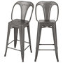 Voir la diapositive 1 : Rendez vous déco Lot de 2 chaises pour îlot central 67 cm en métal gris acier-Indus