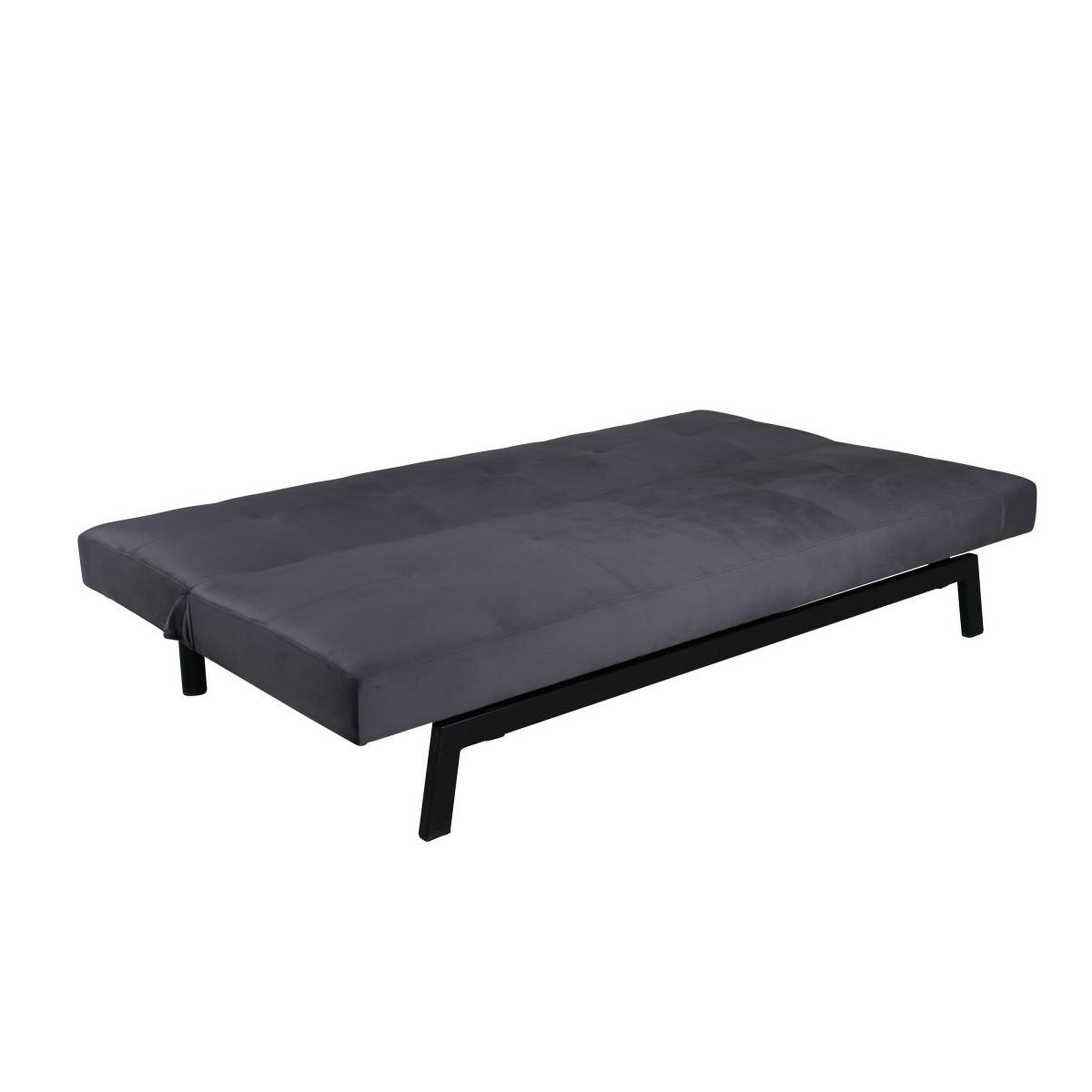 Voir la diapositive 4 : Paris Prix Canapé convertible en velours  bodil  180cm gris foncé
