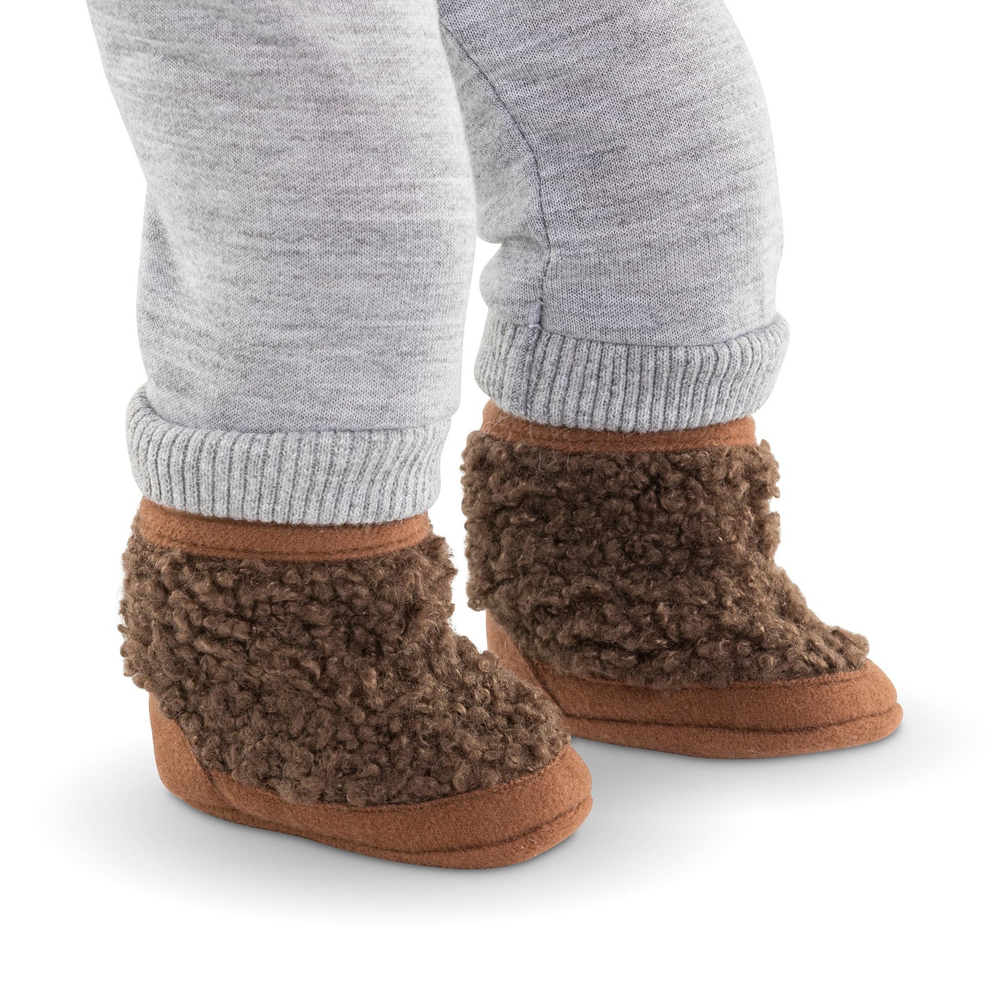 Voir la diapositive 2 : Corolle Bottes Moumoute Marron pour poupon 36 cm