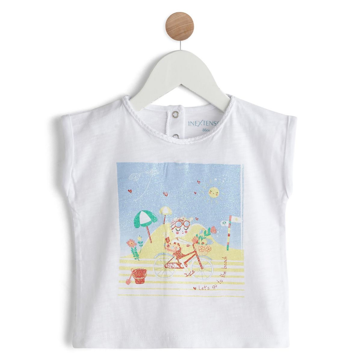 IN EXTENSO T-shirt manches courtes plage bébé fille